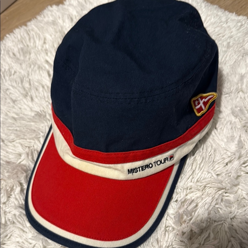 Men's Red and Blue Cap